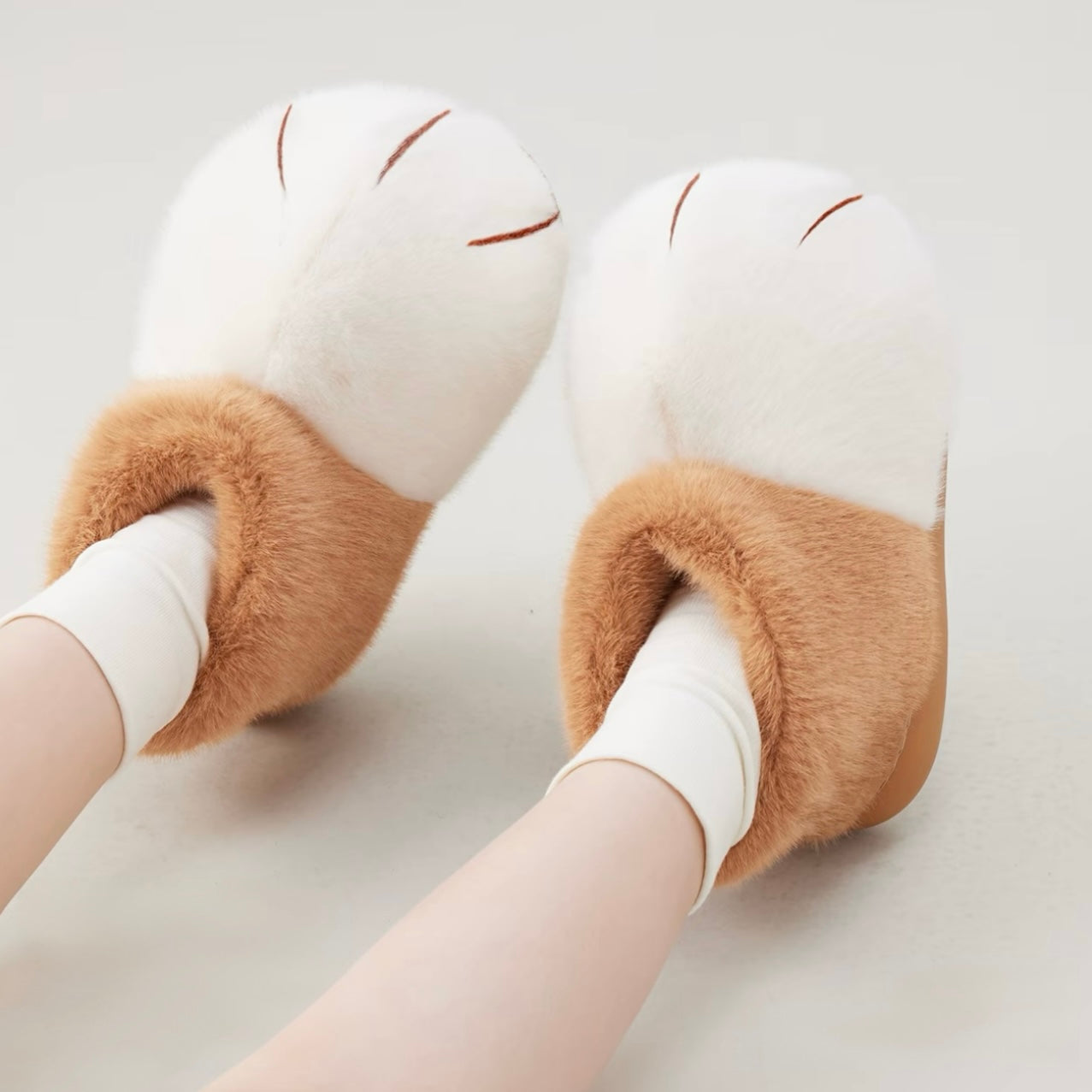 Snowball Cat Claw Fleece-Lined Warm Boots