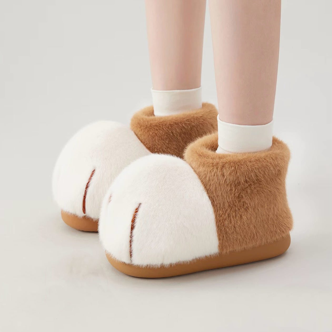 Snowball Cat Claw Fleece-Lined Warm Boots