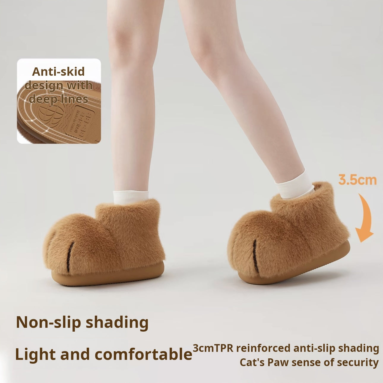 Snowball Cat Claw Fleece-Lined Warm Boots